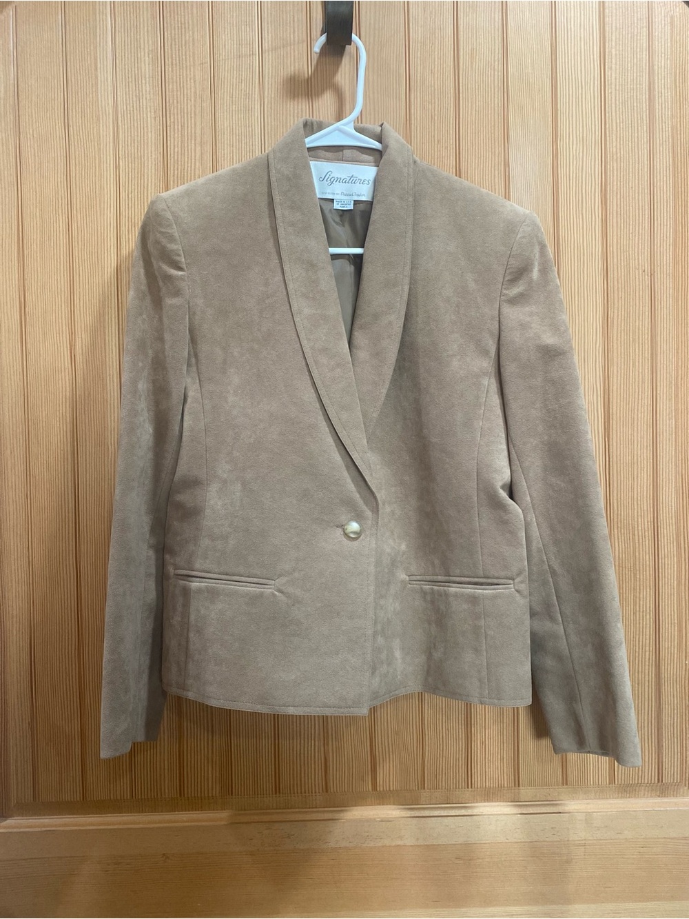 Vintage Russell Taylor Tan Suede-Look Women's Jacket - Picture 2 of 11